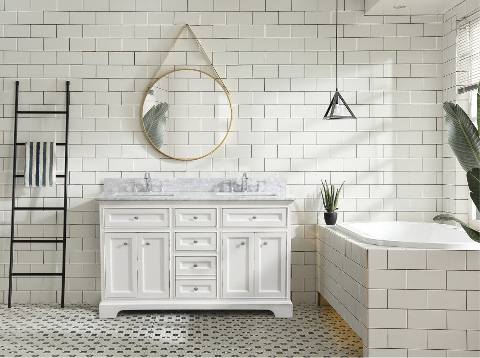 South Bay 55" Bathroom Vanity, White