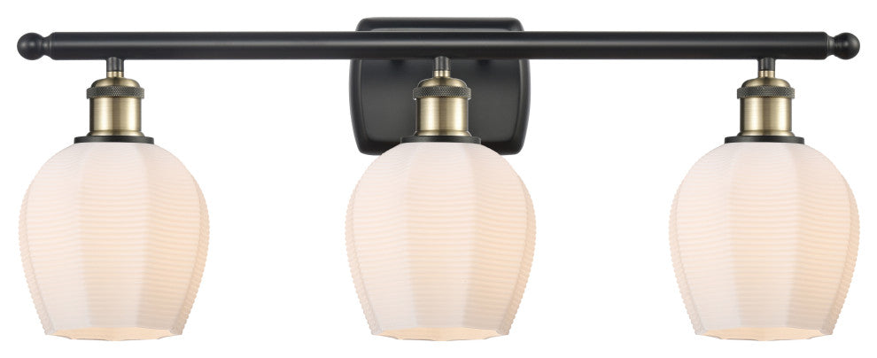 Innovations 516-3W-BAB-G461-6 3 Light Bath Vanity Light, Black Antique Brass