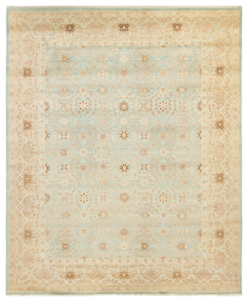 Lucille, One-of-a-Kind Hand-Knotted Area Rug Light Blue, 8'4"x9'10"