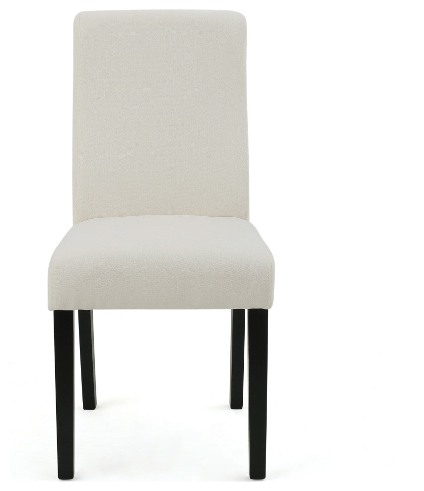 GDF Studio Arthur Contemporary Fabric Dining Chair, Set of 2, Ivory