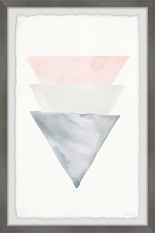 "Triple Cones" Framed Painting Print, 12"x18"