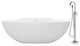 71 inch Freestanding Solid Surface Bathtub with Standing Faucet