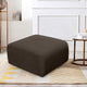 Arc Upholstered Modular Component, Brown, 1-Piece: Ottoman, Boucle Fabric