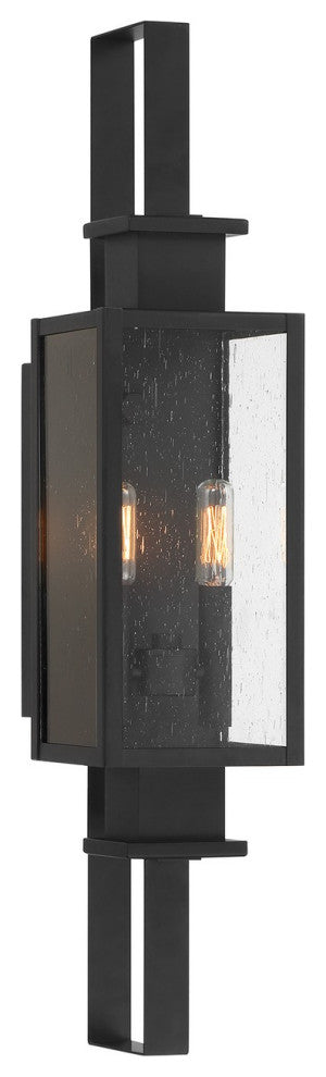 Ascott 2-Light Outdoor Wall Lantern, Matte Black