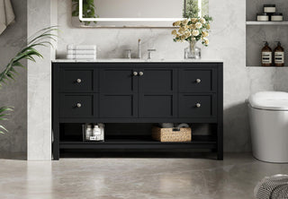 Home Living 54" Single Bathroom Vanity, Black