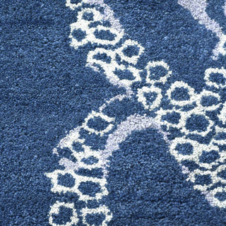 HAND TUFTED WOOL ECO-FRIENDLY AREA RUGS - Blue&Beige, Contemporary Design