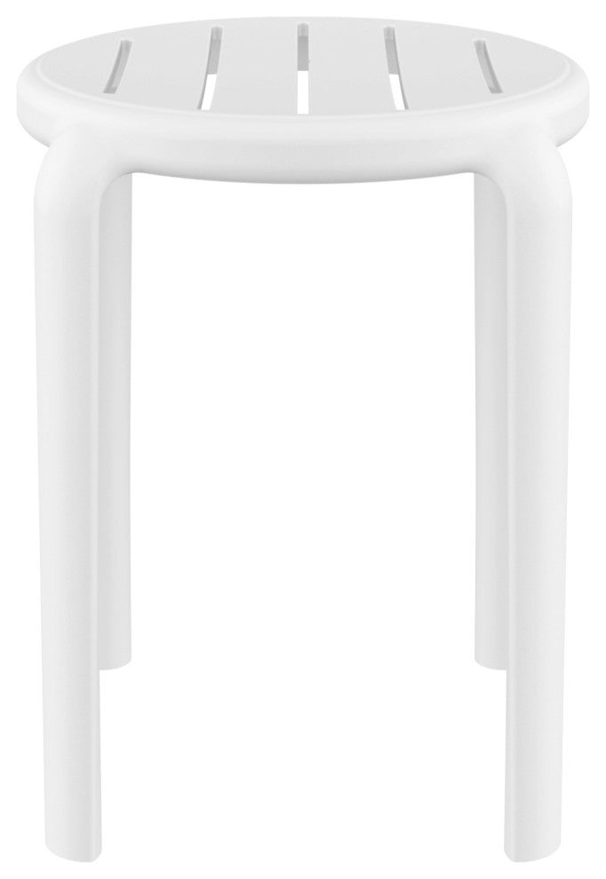 Tom Resin Dining Stool, Set of 2, Black, White