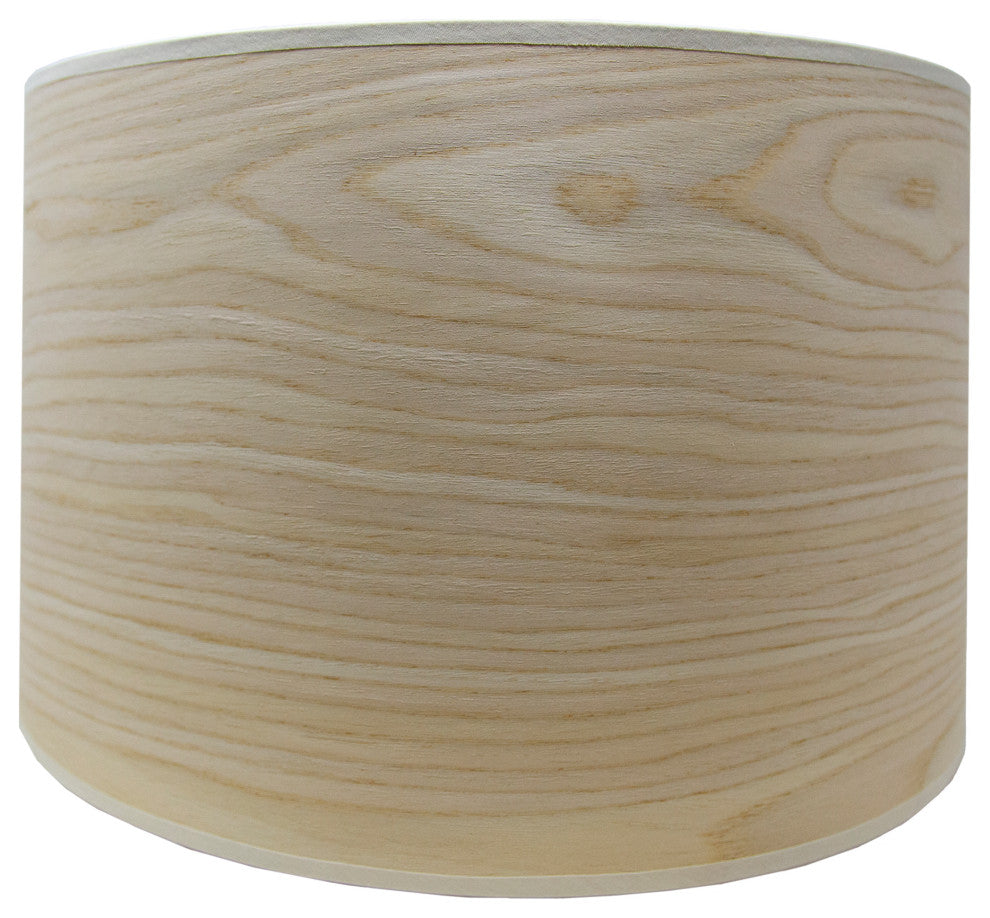 Urbanest White Oak Veneer Drum Lamp Shade, Large