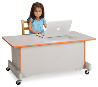 Rainbow Accents Apollo Single Computer Desk - Blue