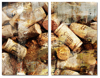 Never Enough Corks Canvas Wall Art, 2-Piece Set