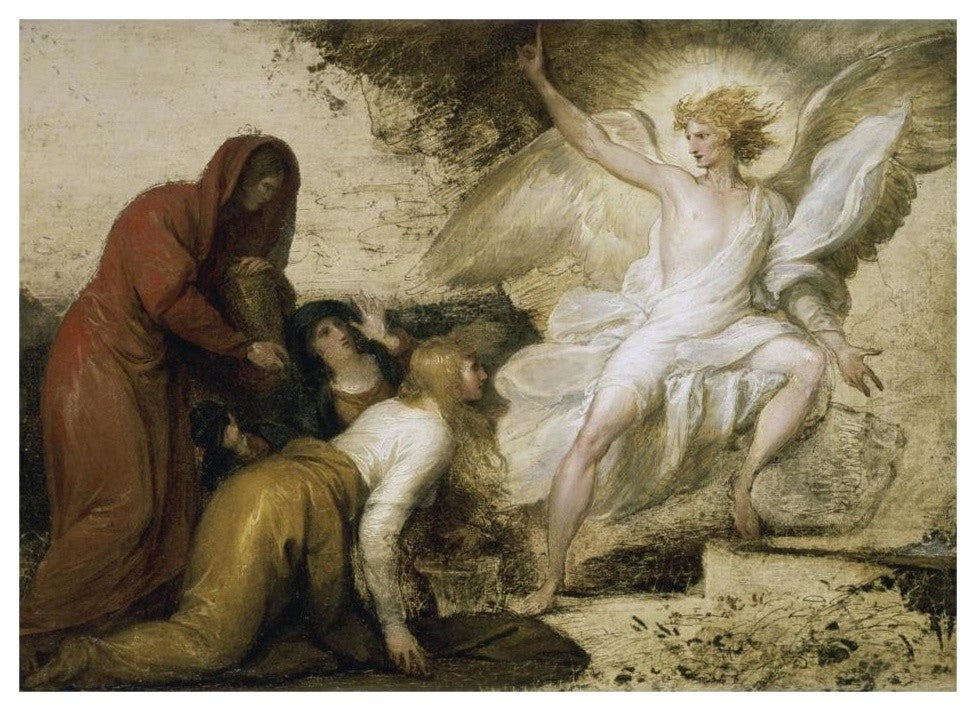 "The Angel at the Tomb of Christ" Digital Paper Print by Benjamin West, 32"x24"