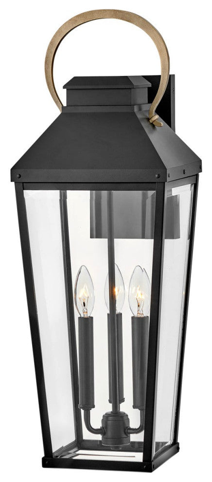 Hinkley Dawson Large Wall Mount Lantern, Black