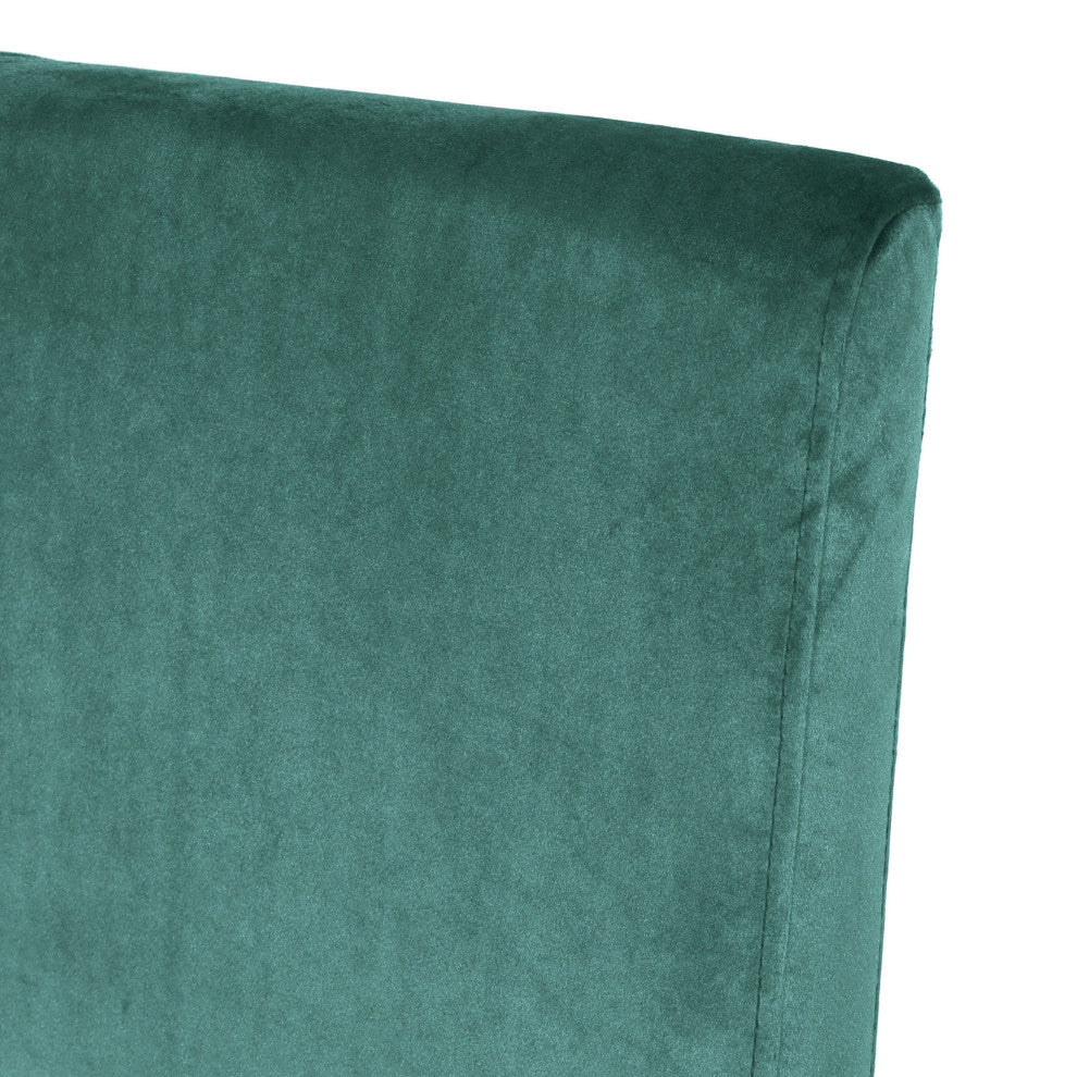 GDF Studio Lexi Modern Glam Velvet Barstools, Set of 2, Turquoise