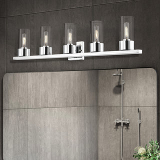 Carson 5 Light Polished Chrome Vanity Sconce