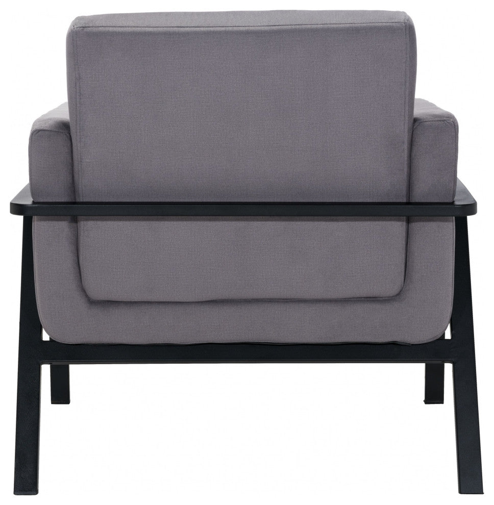 Gray and Black Accent Armchair