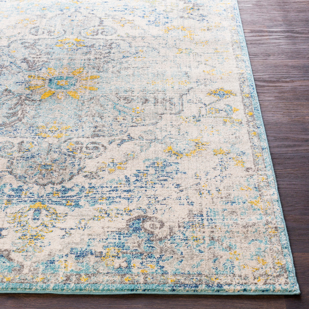 Harput Updated Traditional Beige, Saffron Area Rug, 3'11"x5'7"