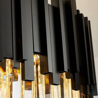 35" Gio Crystal Dining Room Chandelier, Black
