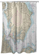 Betsy Drake Slomons Island, MD Nautical Map Shower Curtain