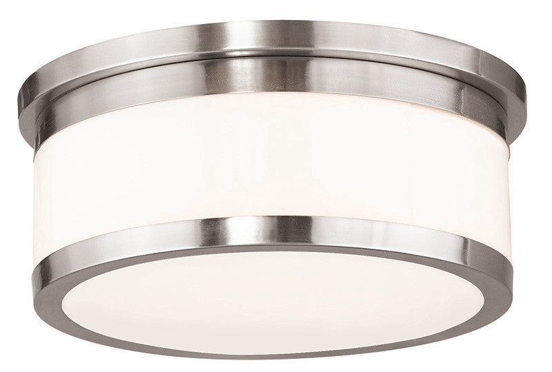 Livex 65503-91 3-Light Brushed Nickel Ceiling Mount, Brushed Nickel