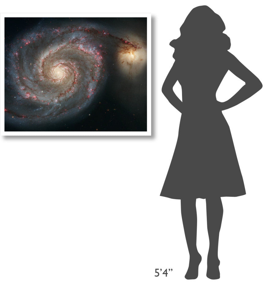 "M51 - The Whirlpool Galaxy" Digital Paper Print by NASA, 37"x30"