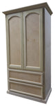 Modern Solid Wood Wardrobe With Arched Door, Unfinished
