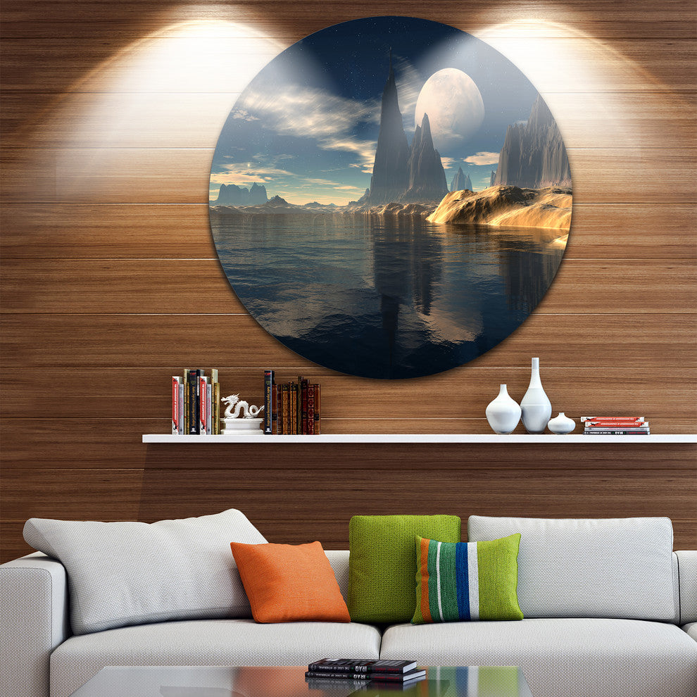 Antara Alien Planet, Photography Disc Metal Wall Art, 36"
