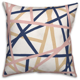 Mod Crossing Lines Geo 18x18 Spun Poly Pillow