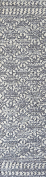 Sofie Moroccan Trellis High-Low Gray/Cream 2'x8' Runner Rug
