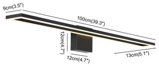 LED Vanity Light Aluminum Wall Light, 39.4"wx5.1"dx4.7"h