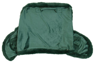 Faux Fur Bedrest Shell, Dark Green, 20"x18" X17"