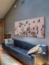 "Cranes Across the Sky" Painting Print on Canvas