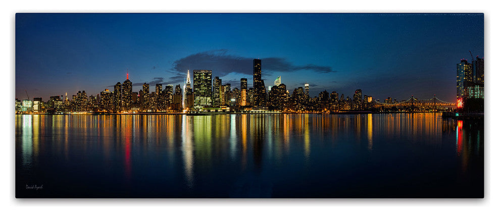 ''Midtown Over the East River-II'' Canvas Art by David Ayash