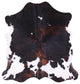6' 6" X 6' 4" Tricolor Natural Cowhide Rug C2339
