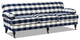 Alana Lawson 88" 3-Cushion Tight Back Sofa, Blue Lattice Woven