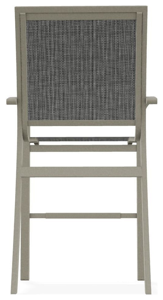 Kendall Sling Bar Height Stackable Outdoor Stool, Anchor/Storm