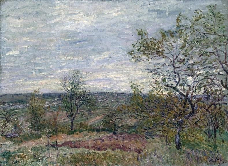 Alfred Sisley Windy Day at Veneux Wrapped Canvas, 21"x28"