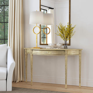 Chester 54" Console Table, Antique Beige