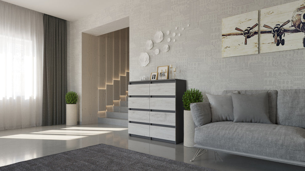 ALES Dresser, Grey/White
