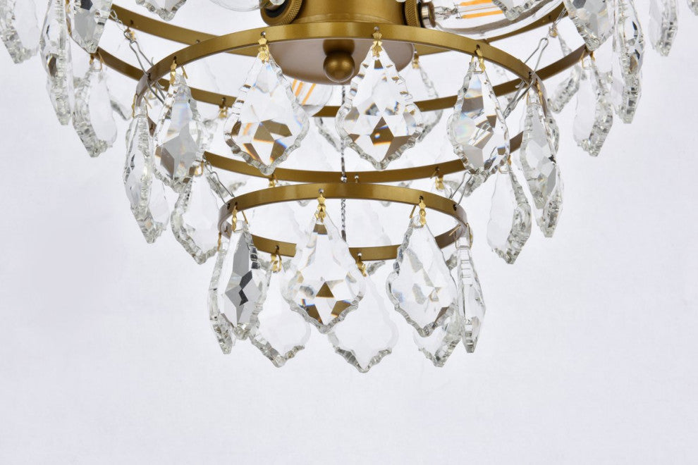 Evan 16" Flush Mount, Brass