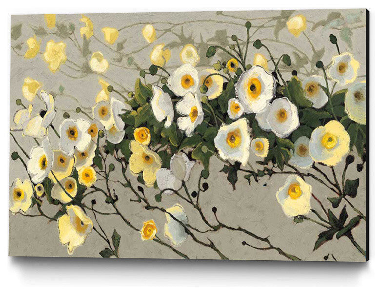 "Breezes Gray Crop" Museum Mounted Canvas Print, 24"x18"