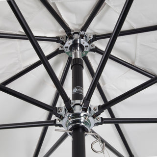 9' Round Flexibe Commercial Umbrella, Black, Spa