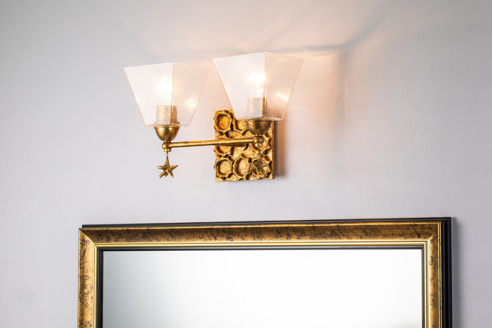 Star 2 Light Bath Vanity, Gold