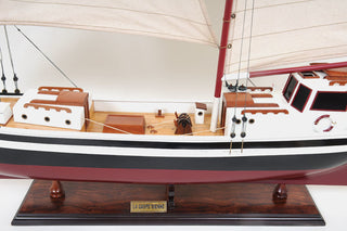 La Gaspsienne Painted Wooden model sailing boat