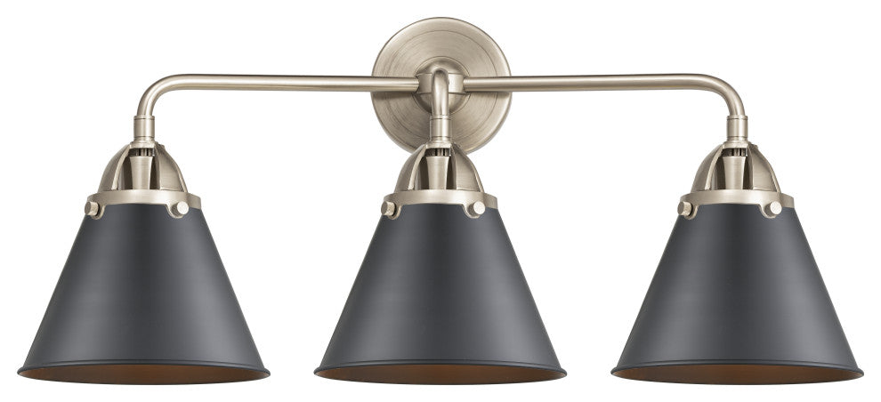 Innovations 288-3W-SN-M13-BK-LED 3 Light Vanity Light, Brushed Satin Nickel