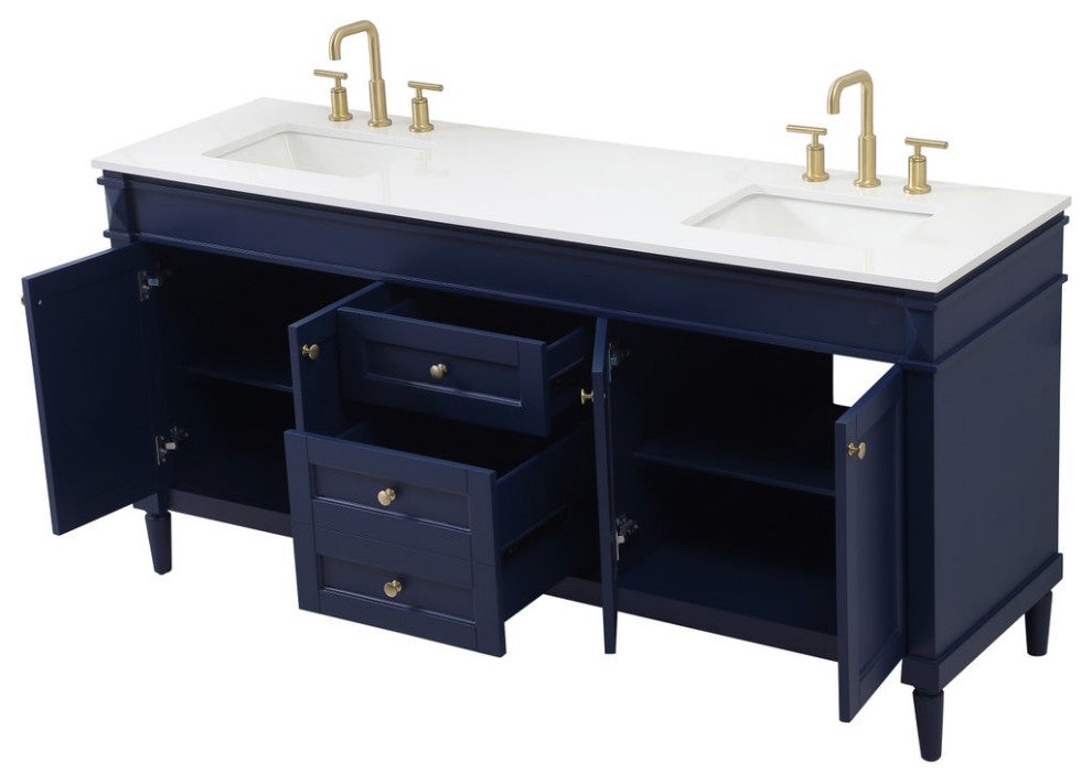 Home Living 21" Transitional Blue-Light Bathroom Vanity
