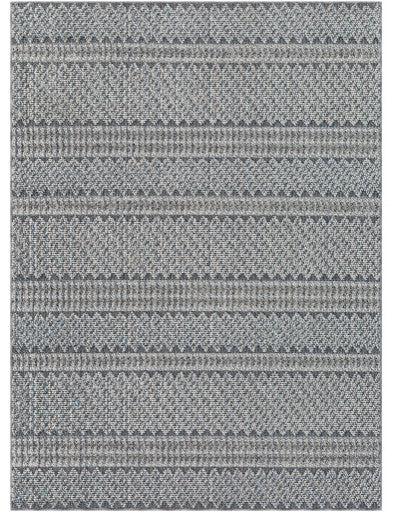 Surya Ariana RIA-2308 5'3"x7'3" Rug, Ivory/Denim/Blue/Peach/Light Gray/Black