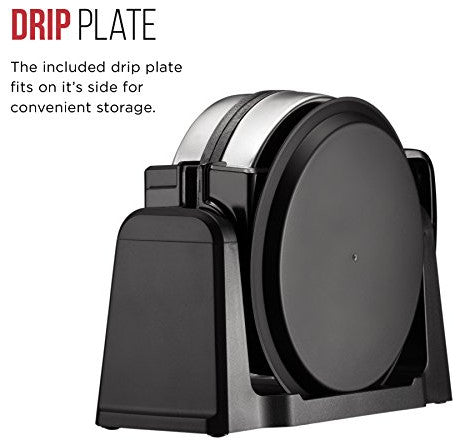 Anti-Overflow Waffle Maker, Belgian Waffle Iron with Seven Crunch Selector, Stainless - Rotating