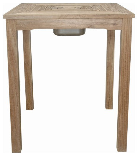 Anderson Teak TB-3636BT Chatsworth Ice Chiller Bar Table
