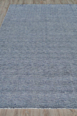 Catalina Handmade Hand Loomed Wool and Bamboo Silk Blue Area Rug