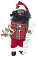 15" Black Santa with Horse